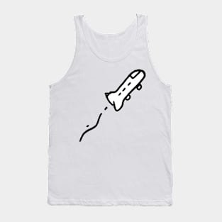 Space Rocket Doodle Art Tank Top